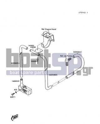 KAWASAKI - 300 SX 1989 - Body Parts - Bilge System - 410S0600 - WASHER-PLAIN-SMALL,6MM