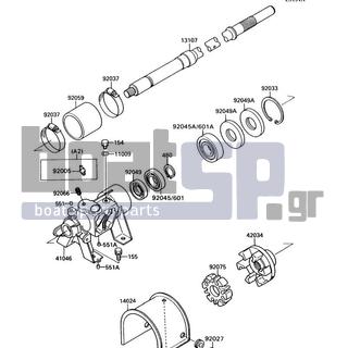 KAWASAKI - 300 SX 1989 - Engine/Transmission - Drive Shaft(JS300-A2/A3/A4/A5)