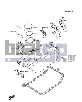 KAWASAKI - 300 SX 1989 - Engine/Transmission - Engine Hood - 92071-3742 - GROMMET