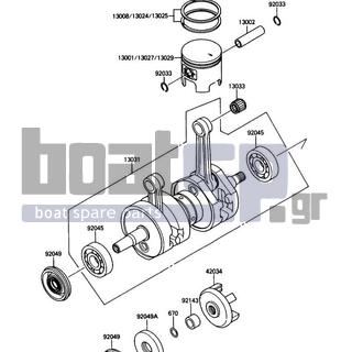 KAWASAKI - 650 SX 1989 - Engine/Transmission - Crankshaft/Piston(s) - 13008-3701 - RING-SET-PISTON,STD