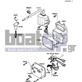 KAWASAKI - 650 SX 1989 - Frame - Ignition System