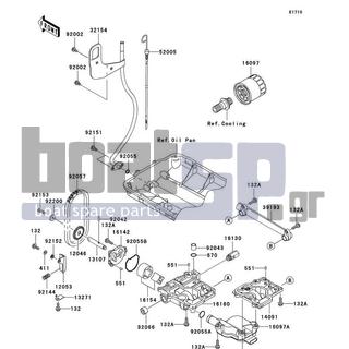 KAWASAKI - ULTRA 260LX 2010 - Engine/Transmission - Oil Pump - 16142-3703 - COVER-PUMP