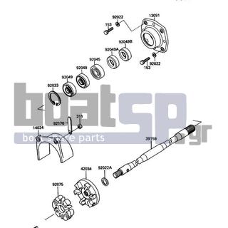 KAWASAKI - JET MATE 1989 - Engine/Transmission - Drive Shaft - 39159-3703 - SHAFT-DRIVE