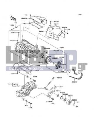 KAWASAKI - ULTRA 260LX 2010 - Engine/Transmission - Super Charger(US-KAW90606  09-) - 16060-3722 - PIPE-INTAKE,S/C OUT