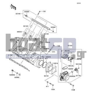 KAWASAKI - ULTRA 260LX 2010 - Engine/Transmission - Throttle - 411S0800 - WASHER-PLAIN,8MM