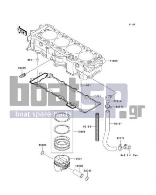 KAWASAKI - ULTRA 260X 2010 - Engine/Transmission - Cylinder/Piston(s) - 13001-3740 - PISTON-ENGINE