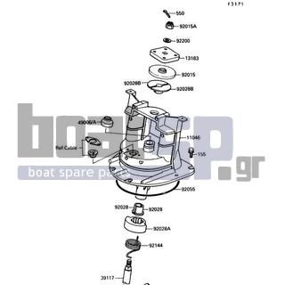 KAWASAKI - TS 1989 - Body Parts - Handle Pole - 92028-3736 - BUSHING