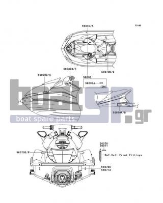 KAWASAKI - ULTRA 260X 2010 - Frame - Labels