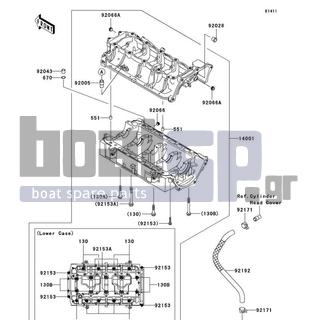 KAWASAKI - ULTRA LX 2010 - Engine/Transmission - Crankcase