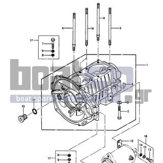 KAWASAKI - JS550 1988 - Engine/Transmission - CRANKCASE - 410S0600 - WASHER-PLAIN-SMALL,6MM