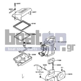 KAWASAKI - X2 1988 - Engine/Transmission - Flame Arrester - 92062-3703 - NOZZLE