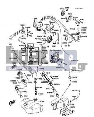 KAWASAKI - X2 1988 - Body Parts - Fuel Tank - 92057-3004 - CHAIN,COVER,L=80