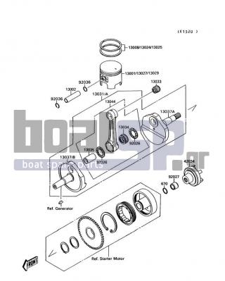 KAWASAKI - 300 SX 1987 - Engine/Transmission - Crankshaft/Piston(s) - 13001-3714 - PISTON-ENGINE