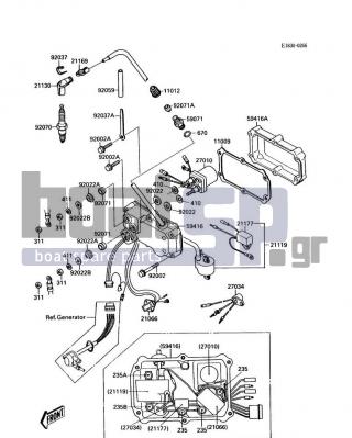 KAWASAKI - 300 SX 1987 - Frame - Ignition System(JS300-A1) - 92037-3011 - CLAMP,LEAD WIRE