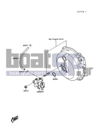 KAWASAKI - 300 SX 1987 - Engine/Transmission - Oil Pump - 92037-3722 - CLAMP