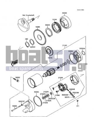 KAWASAKI - 300 SX 1987 - Electrical - Starter Motor(JS300-A1) - 13194-3703 - CLUTCH-ONEWAY