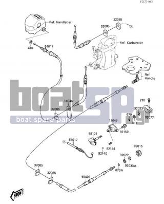 KAWASAKI - 650 SX 1987 - Frame - CABLES