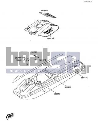 KAWASAKI - 650 SX 1987 - Frame - LABELS