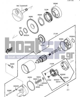 KAWASAKI - JS300 1986 - Electrical - STARTER MOTOR