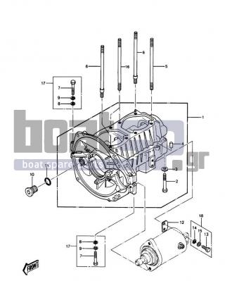 KAWASAKI - JS550 1986 - Engine/Transmission - CRANKCASE