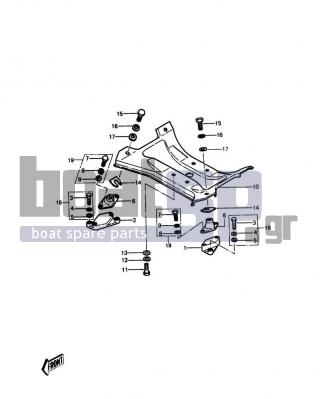 KAWASAKI - JS550 1986 - Engine/Transmission - ENGINE MOUNT