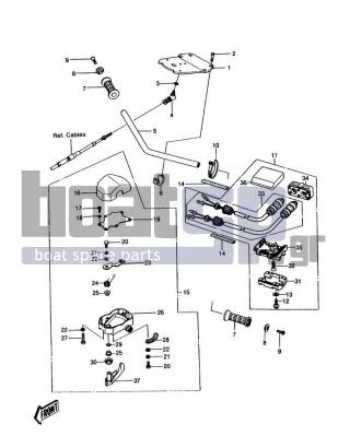 KAWASAKI - JS550 1986 - Body Parts - HANDLEBAR (JS550-A5)