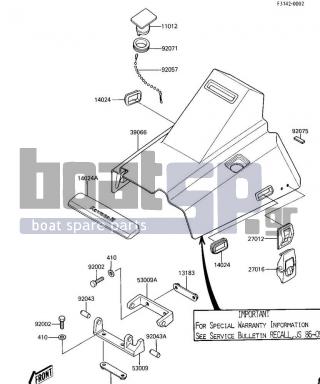 KAWASAKI - X2 1986 - Engine/Transmission - ENGINE HOOD (JF650-A1)