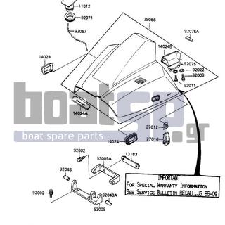 KAWASAKI - X2 1986 - Engine/Transmission - ENGINE HOOD (JF650-A2)