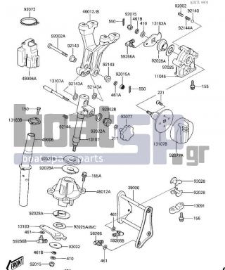 KAWASAKI - X2 1986 - Body Parts - HANDLE POLE (JF650-A1)