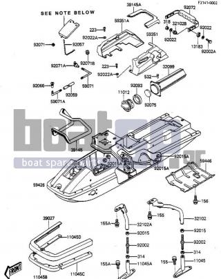 KAWASAKI - X2 1986 - Frame - HULL (JF650-A1)