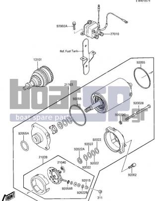 KAWASAKI - X2 1986 - Electrical - STARTER MOTOR (JF650-A1)