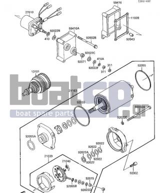 KAWASAKI - X2 1986 - Electrical - STARTER MOTOR (JF650-A2)