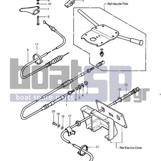 KAWASAKI - JS550 1984 - Frame - CABLES - 461S0600 - WASHER-SPRING,6MM