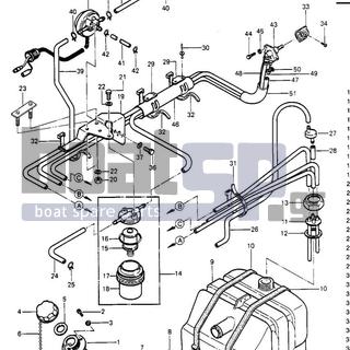 KAWASAKI - JS550 1984 - Body Parts - FUEL TANK (JS550-A3/A4) - 92037-551 - CLAMP