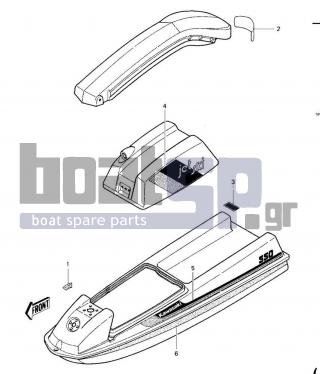 KAWASAKI - JS550 1983 - Frame - LABELS (JS550-A2)