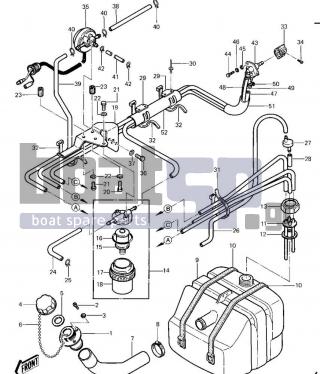 KAWASAKI - JS550 1982 - Body Parts - FUEL TANK (JS550-A1/A2)