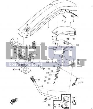 KAWASAKI - JS550 1982 - Body Parts - HANDLE POLE/SWITCHES (JS550-A1/A2)