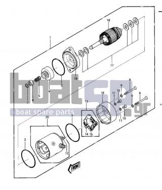 KAWASAKI - JS550 1982 - Electrical - STARTER MOTOR