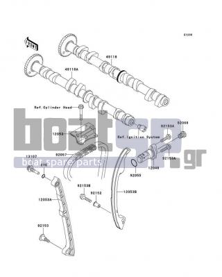 KAWASAKI - ULTRA 260LX 2009 - Engine/Transmission - Camshaft(s)/Tensioner - 49118-3709 - CAMSHAFT-COMP,INTAKE