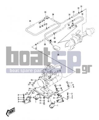 KAWASAKI - JS440 1981 - Engine/Transmission - ENGINE MOUNT/COOLING & BILGE ('79-'81 A3 - 411S1400 - WASHER