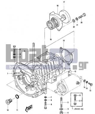 KAWASAKI - JS440 1980 - Engine/Transmission - CRANKCASE ('79-'81 A3/A4/A4A/A5) - 461S0600 - WASHER-SPRING,6MM