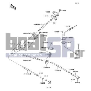 KAWASAKI - ULTRA 260X 2009 - Frame - Cables - 14044-3760 - HOLDER-CABLE