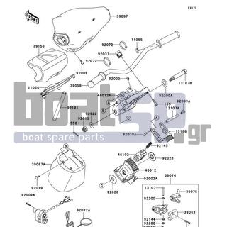 KAWASAKI - ULTRA 260X 2009 - Body Parts - Handlebar - 39074-3726 - LEVER-ASSY-THROTTLE
