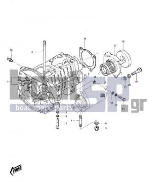 KAWASAKI - JS400 1976 - Engine/Transmission - CRANKCASE