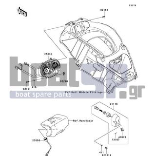 KAWASAKI - ULTRA 260X 2009 - Electrical - Meters - 21176-3760-6Z - SENSOR,SPEEDOMETER,F.BLACK