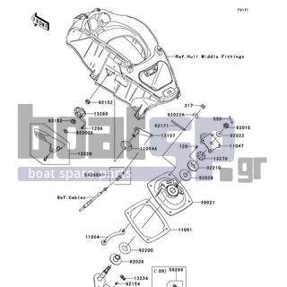 KAWASAKI - ULTRA LX 2009 - Body Parts - Handle Pole