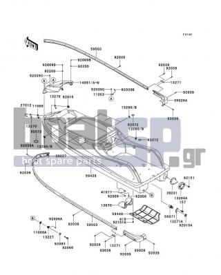 KAWASAKI - 800 SX-R 2008 - Frame - Hull - 39031-3709 - CAP-END,TAIL PIPE