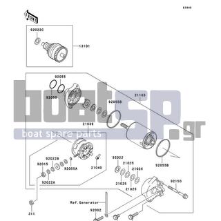 KAWASAKI - 800 SX-R 2008 - Electrical - Starter Motor