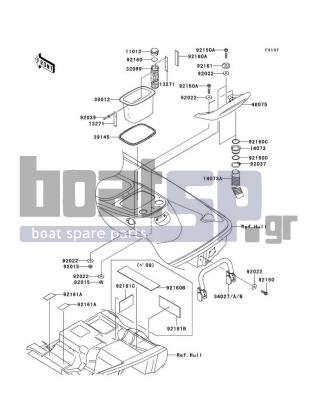 KAWASAKI - STX-15F 2008 - Frame - Hull Rear Fittings - 92039-3783 - RIVET