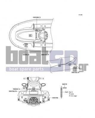 KAWASAKI - STX-12F 2007 - Frame - Labels - 56070-3974 - LABEL-WARNING,TETHER SWITCH